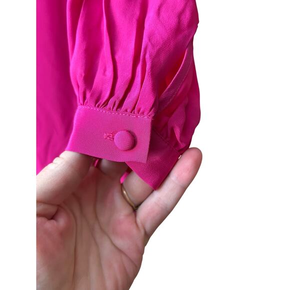 Trina‎ Turk 100% Silk Dress Pink Sequin Embellished  Size 4 - Picture 6 of 13